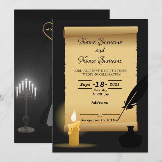 Invitation "vintage" (Devant / Derrière)