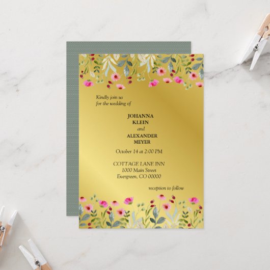 Invitation Vintage (Devant/Arrière en situation)