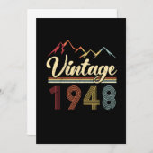 Invitation Vintage 1948 73e anniversaire Retro 73 ans (Devant / Derrière)