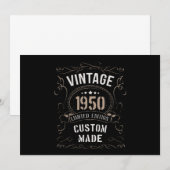 Invitation Vintage 1950 Limited Edition Personnalisé (Devant / Derrière)