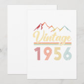 Invitation Vintage 1956 65e anniversaire Retro 65 ans (Devant / Derrière)