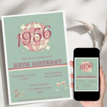 Vintage 1956 70e anniversaire turquoise bleu ret I