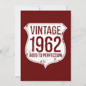 Invitation Vintage 1962 Aged To Perfection (Devant)