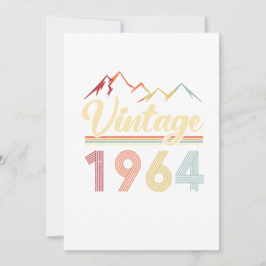 Invitation Vintage 1964 57e anniversaire Retro 57 ans (Devant)