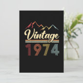 Invitation Vintage 1974 47e anniversaire Retro 47 ans (Debout devant)
