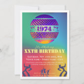 Invitation Vintage 1974 51e fête d'anniversaire (Devant)
