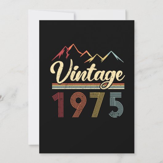 Invitation Vintage 1975 46e anniversaire Retro 46 ans (Devant)
