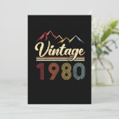 Invitation Vintage 1980 41e anniversaire Retro 41 ans (Debout devant)