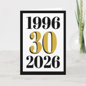 Invitation Vintage 1996 Milestone 30th Birthday (Devant)