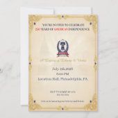 Invitation Vintage 250 Ans d'Indépendance Américaine (Devant)