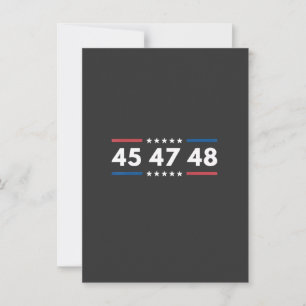 Invitation Vintage 45 47 48 Trump 2024 États-Unis Président d