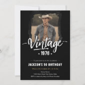 Invitation Vintage 50th Birthday  (Devant)
