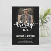 Invitation Vintage 50th Birthday  (Debout devant)