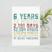 Invitation Vintage 6 ans 6e anniversaire garçon Anniversaire (Debout devant)