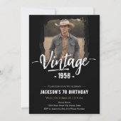 Invitation Vintage 70th Birthday  (Devant)