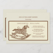 Invitation Vintage à Cheval Rocheux (Devant / Derrière)