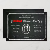 Invitation Vintage à la fête de Noël (Devant / Derrière)