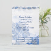 Invitation vintage à la fête du 75e anniversaire (Debout devant)