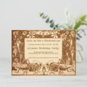 Invitation vintage à la fête personnalisable Grass (Debout devant)