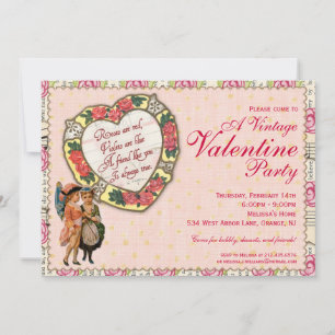Invitation Vintage à la Saint Valentin