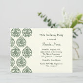 Invitation Vintage à l'anniversaire de Damask (Debout devant)