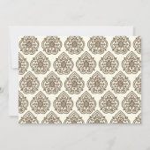 Invitation Vintage à l'anniversaire de Damask (Dos)