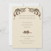 Invitation vintage à l'arc de grenade (Dos)