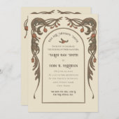 Invitation vintage à l'arc de grenade (Devant / Derrière)