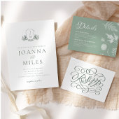 Invitation vintage à l'échelle du monogramme