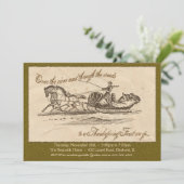 Invitation Vintage à Thanksgiving - Green (Debout devant)