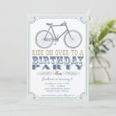 Invitation Vintage à une fête à vélo (Debout devant)
