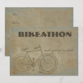 Invitation vintage à vélo (Devant / Derrière)