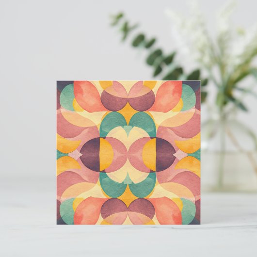 Invitation Vintage Abstract Pattern (Debout devant)