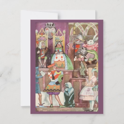 Invitation vintage Alice au pays des merveilles (Devant)