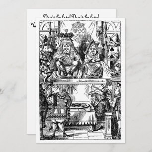 Invitation Vintage Alice au pays des merveilles Fête d'annive