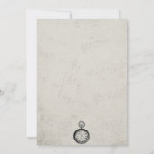 Invitation Vintage Alice au pays des merveilles Mariage (Dos)