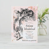 Invitation Vintage Alice's Adventures in Wonderland (Debout devant)
