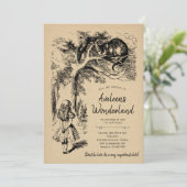 Invitation Vintage Alice's Adventures in Wonderland (Debout devant)