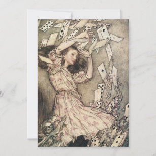 Invitation Vintage Alices Adventures in Wonderland par Rackha
