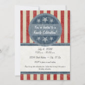 Invitation Vintage American Shield Stars Stripes (Devant)