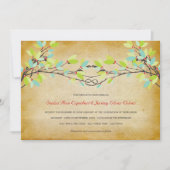 Invitation Vintage Amour Noté Rustique Mariage de printemps (Devant)