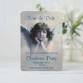 Invitation Vintage Angel Retro Noël (Debout devant)