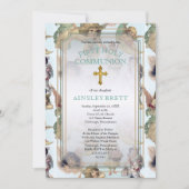 Invitation Vintage Angels Girl | Première sainte communion du (Devant)