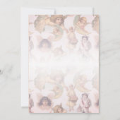 Invitation Vintage Angels Girl | Première sainte communion du (Dos)