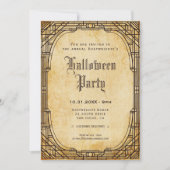 Invitation Vintage antique classique Halloween (Devant)