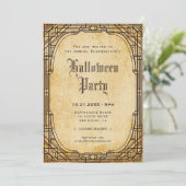 Invitation Vintage antique classique Halloween (Debout devant)
