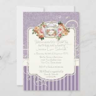 Invitation Vintage Antique Roses