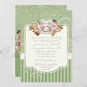 Invitation Vintage Antique Roses (Devant / Derrière)