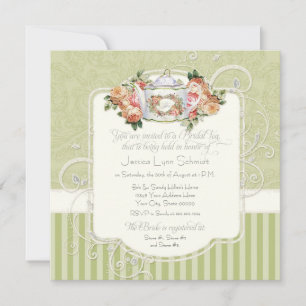 Invitation Vintage Antique Roses