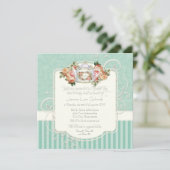 Invitation Vintage Antique Roses (Debout devant)